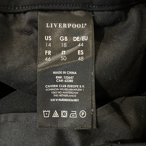 Liverpool Los Angeles Kelsey Ponte Knit Trouser Pants - Black Size 32 / 14 - Picture 9 of 10
